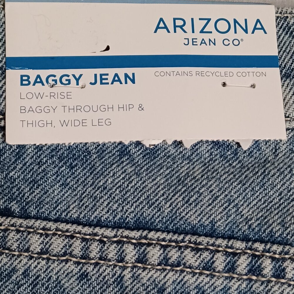 Arizona Jeans Juniors 3(Small) Baggy Through Hip/Thigh Low Rise Wide Leg Skater - Picture 8 of 10